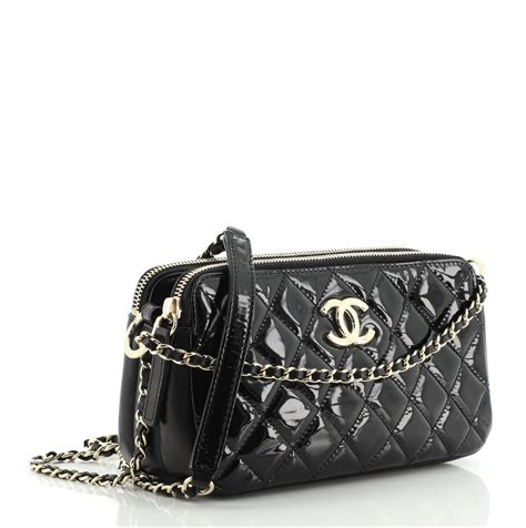 chanel crossbody double zip